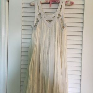 Free People cream/white flowy dress
